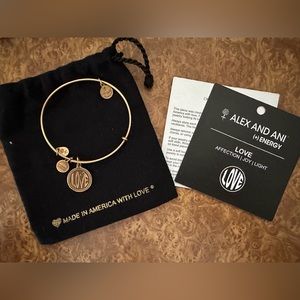 Alex and Ani (+) Energy Love Gold Bangle